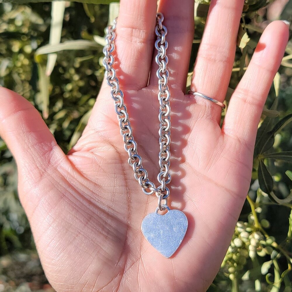 Chunky Solid 925 Sterling Silver Circle Link Char… - image 8